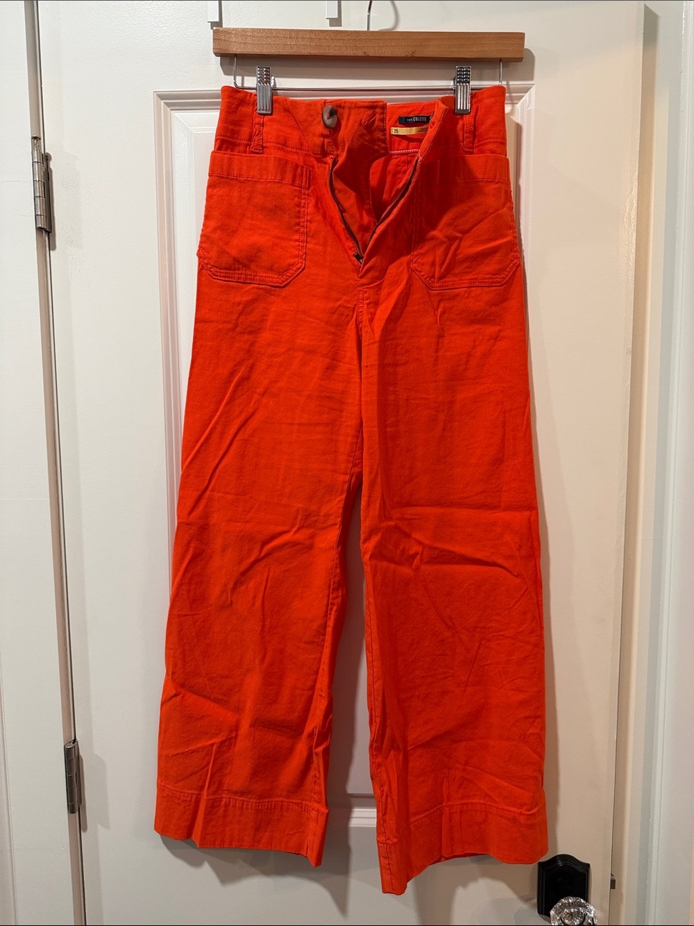 Anthropologie Colette Wide-Leg Pants in Bright Orange
